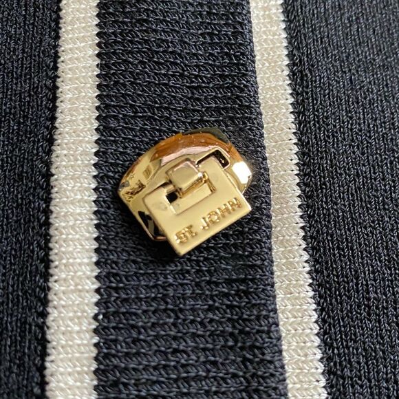 St. John Collection by Marie Gray Santana Knit Sweater Jacket Black Label Unworn - Picture 10 of 14